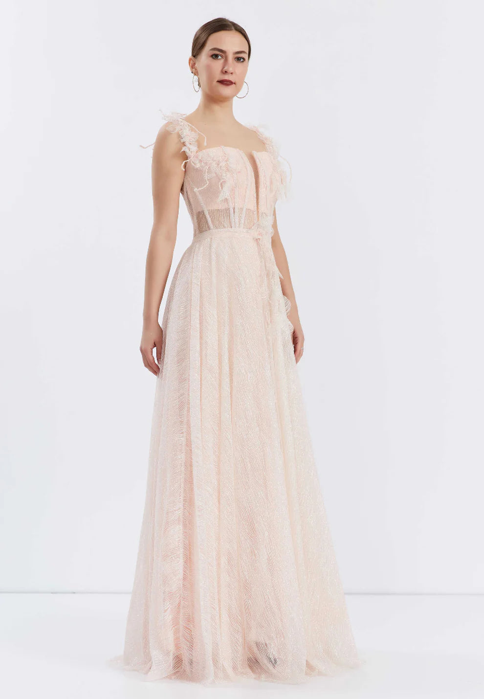 Sleeveless Maxi Chiffon A - Line Regular Prom Dress-SS0025