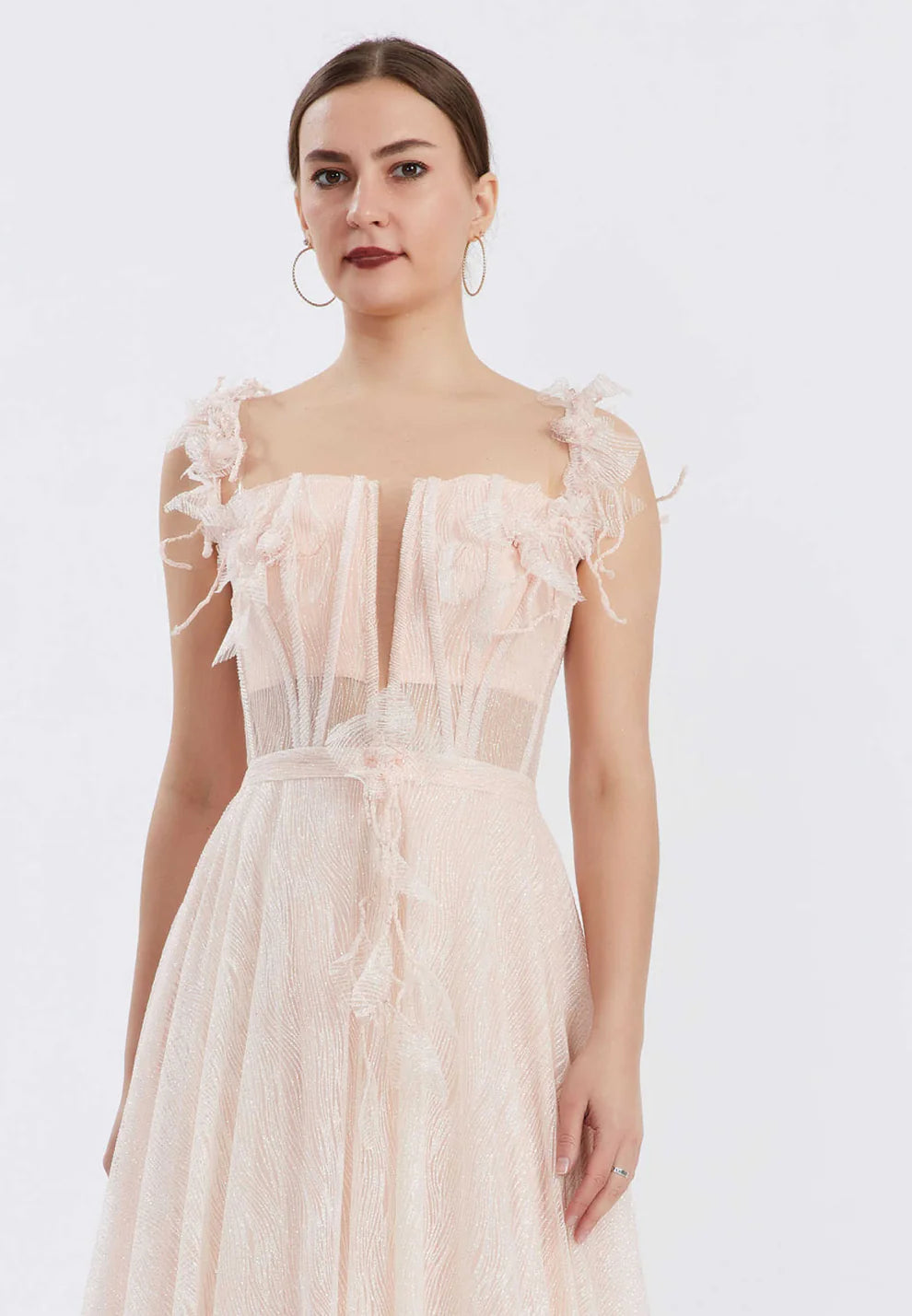 Sleeveless Maxi Chiffon A - Line Regular Prom Dress-SS0025