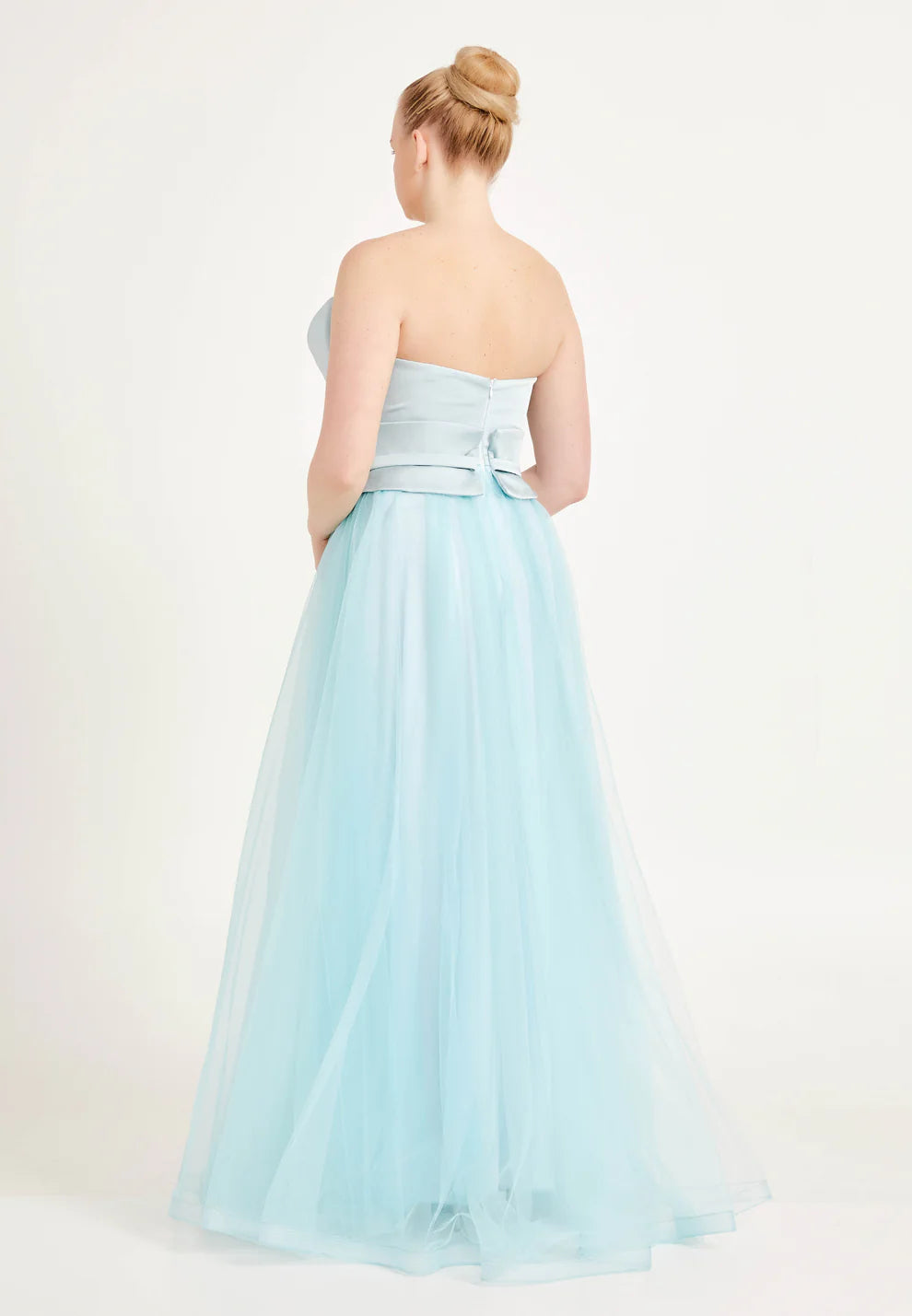 Strapless Maxi Tulle A - Line Regular Prom Dress-SS0019