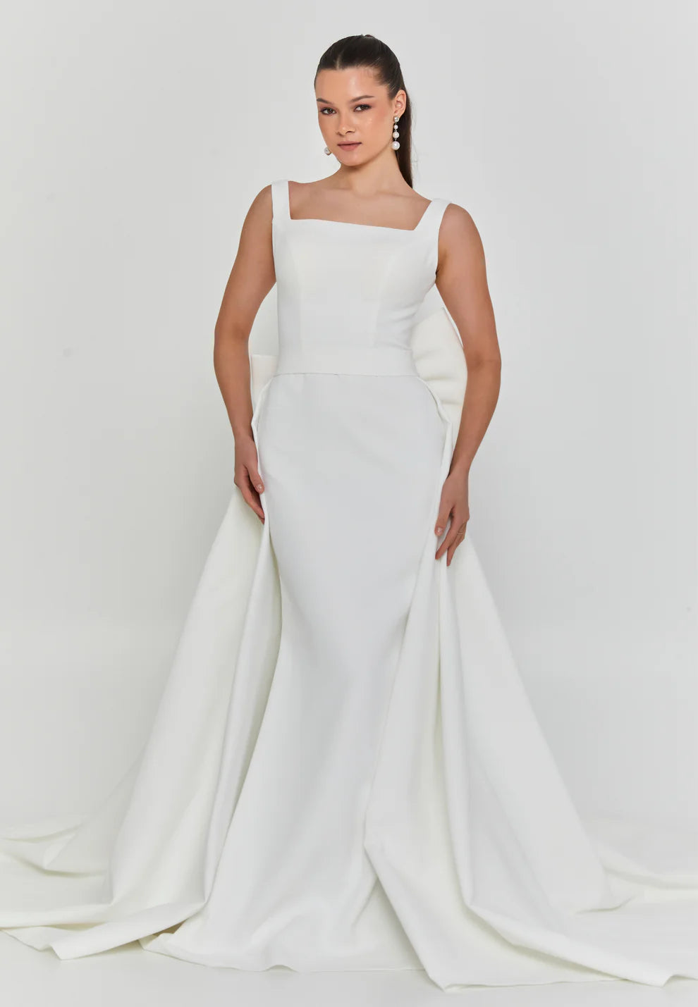 Sleeveless Maxi Viscose Regular Wedding Dress- Wd003