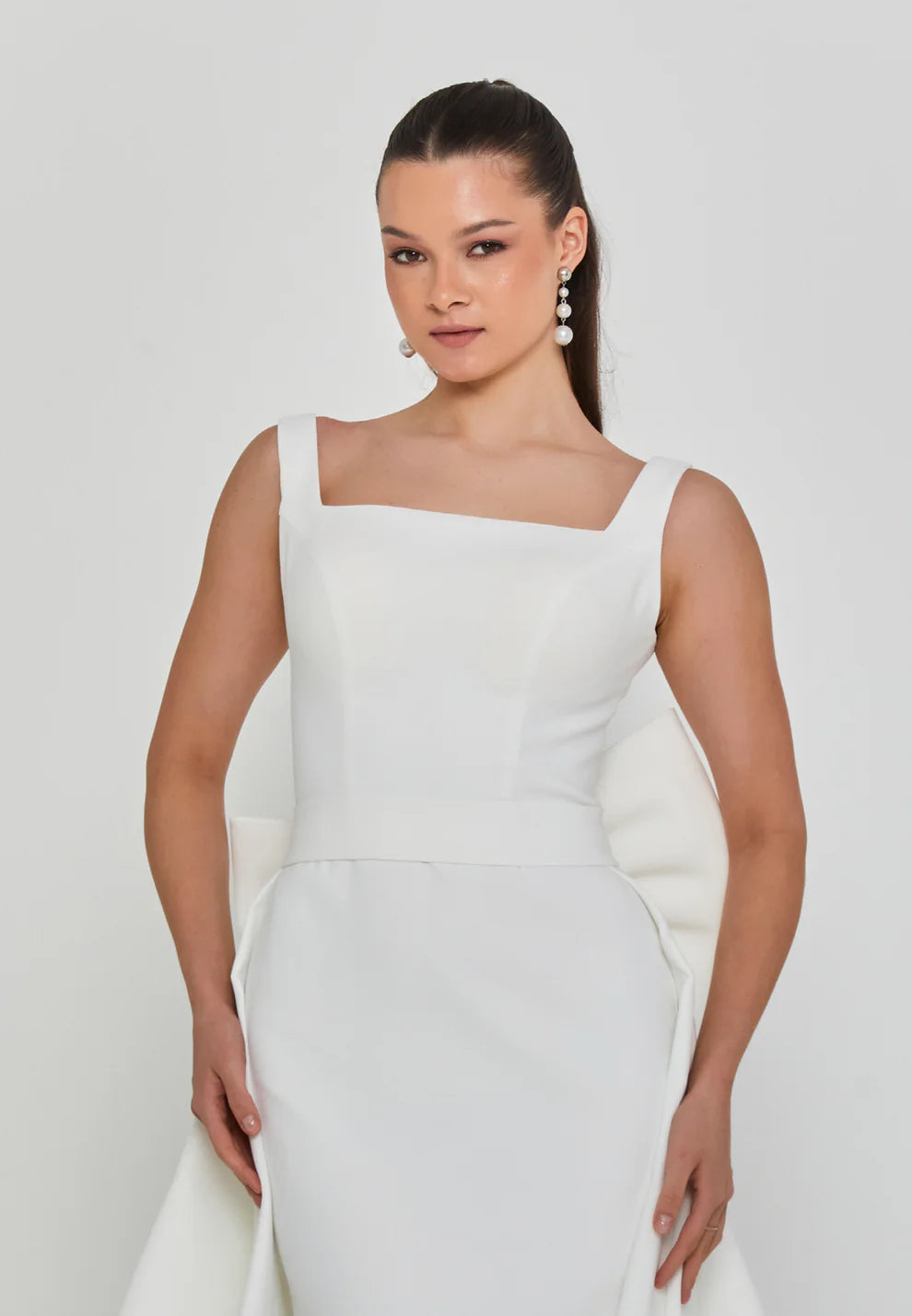 Sleeveless Maxi Viscose Regular Wedding Dress- Wd003