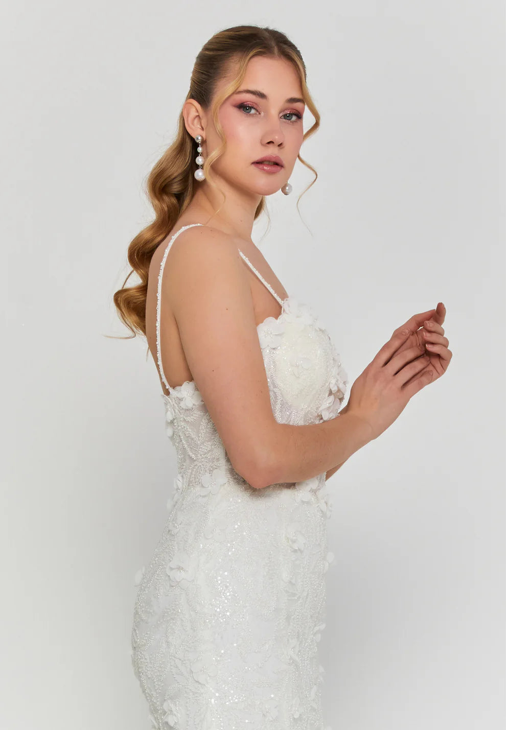 Sleeveless Maxi Tulle Regular Wedding Dress - Wd001