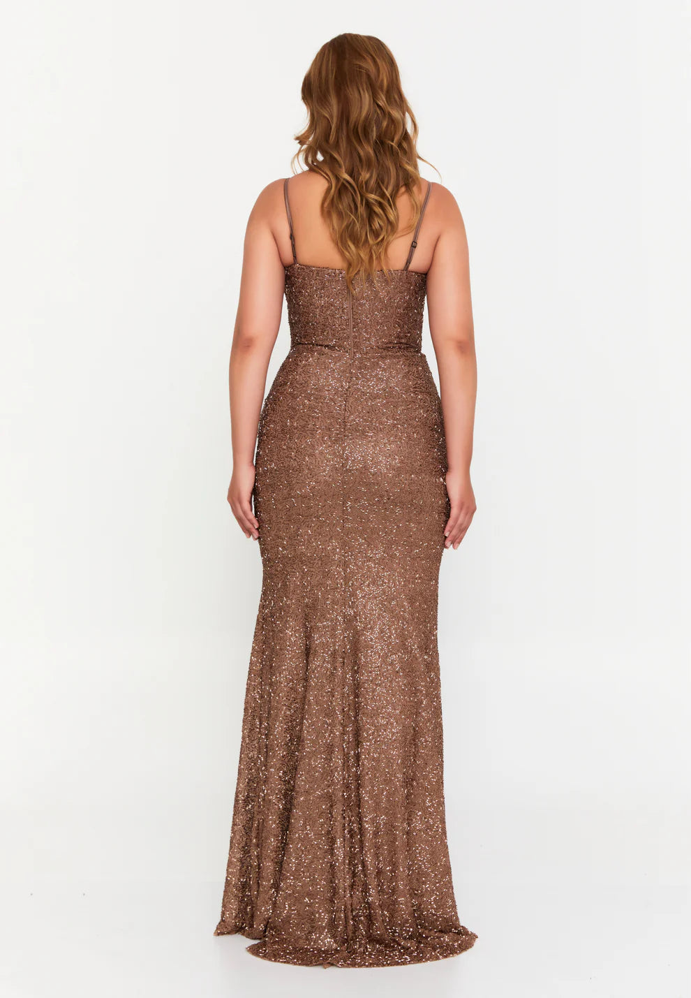 Sleeveless Maxi Lycra Mermaid Regular Wedding Guest Dress-SS0034