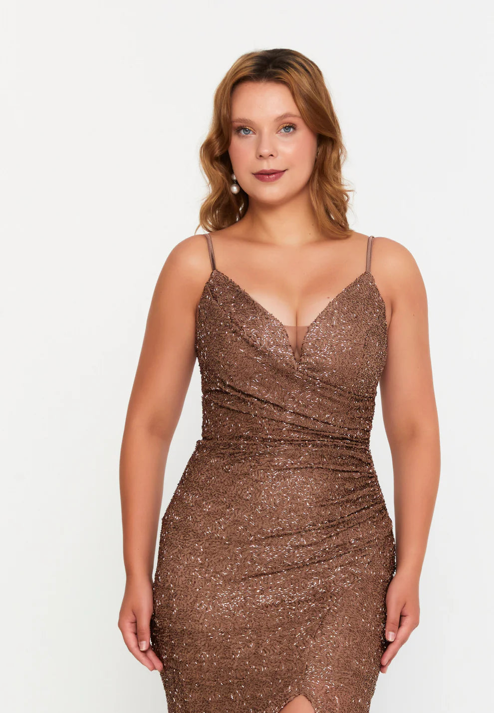 Sleeveless Maxi Lycra Mermaid Regular Wedding Guest Dress-SS0034