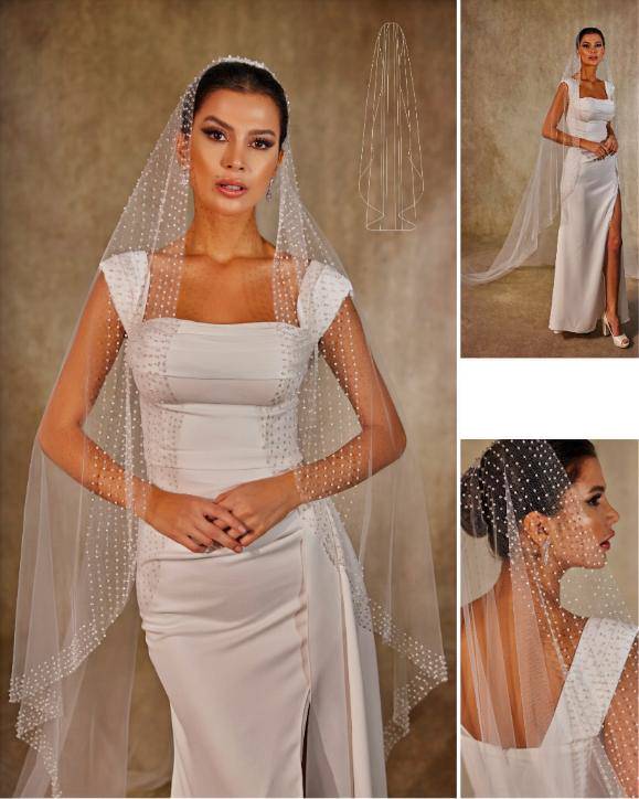 Lace Edge Bridal Veil.10