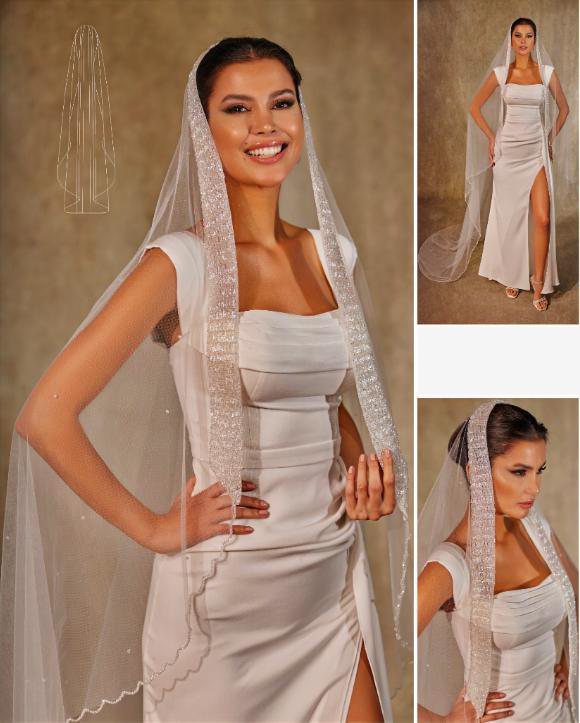 Lace Edge Bridal Veil.14