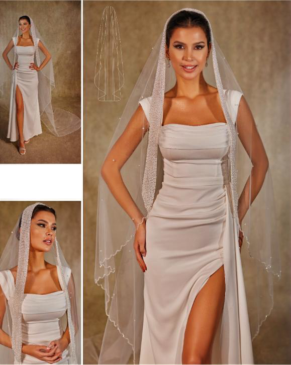 Lace Edge Bridal Veil.15