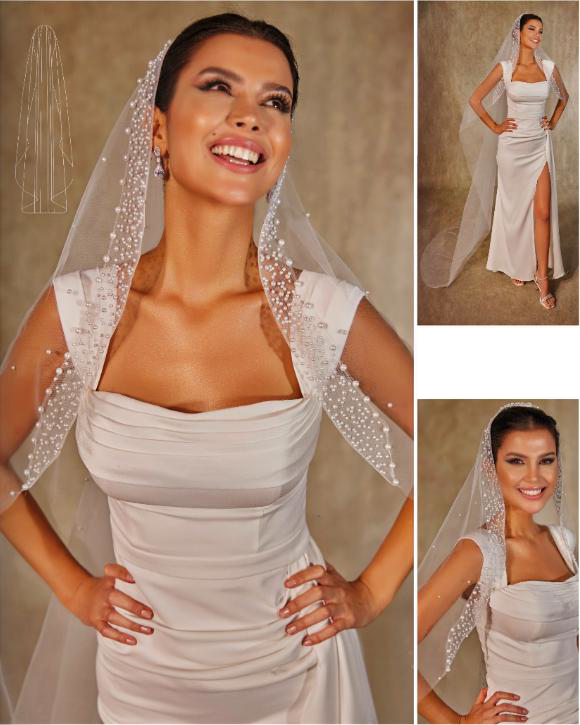 Lace Edge Bridal Veil.16