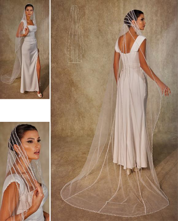 Lace Edge Bridal Veil.17