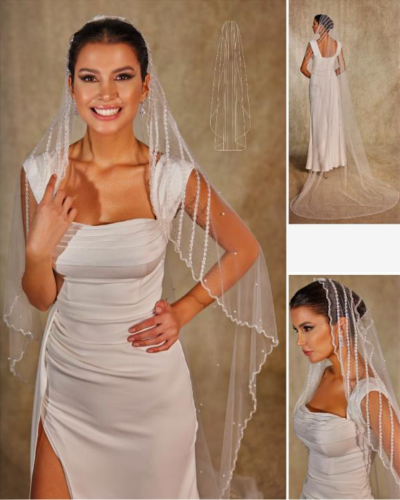 Lace Edge Bridal Veil.18