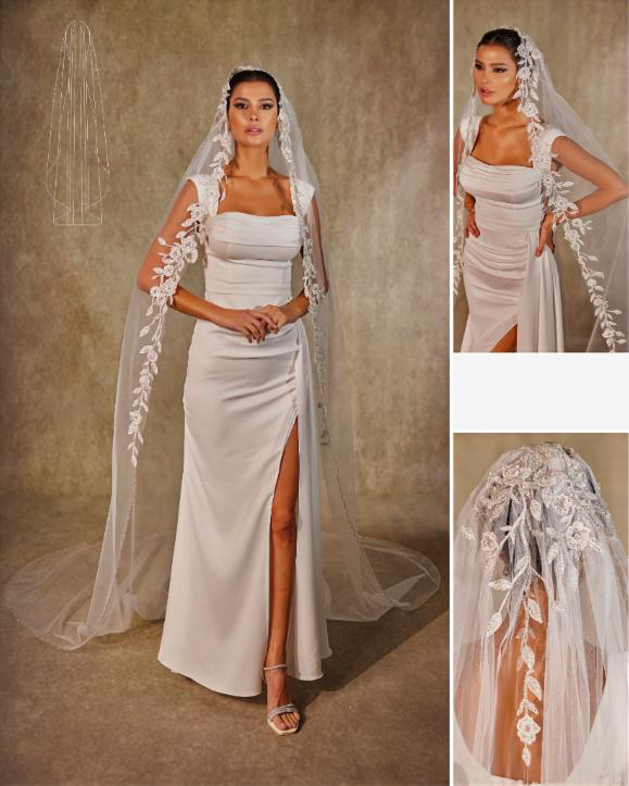Lace Edge Bridal Veil.20