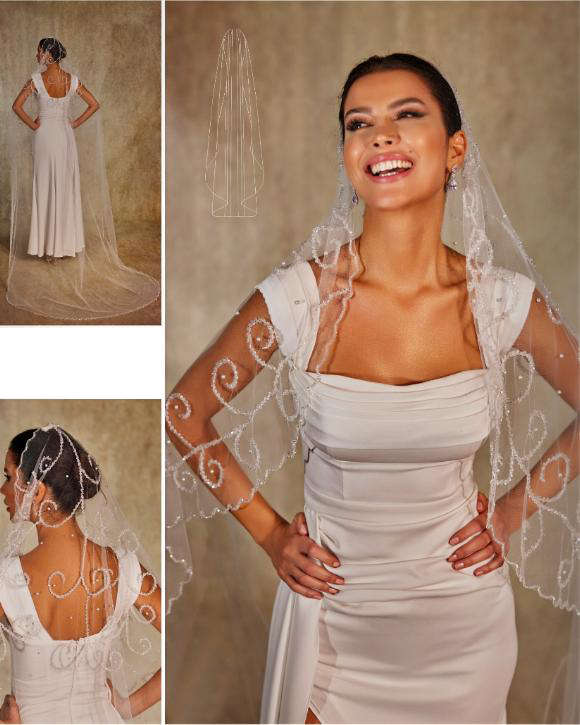 Lace Edge Bridal Veil.21