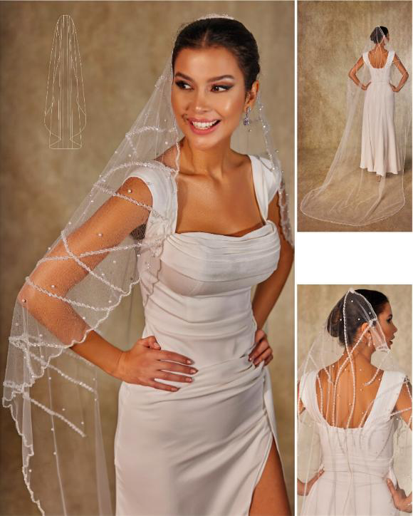 Lace Edge Bridal Veil.22