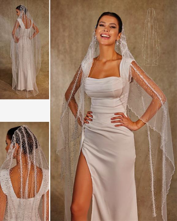Lace Edge Bridal Veil.23