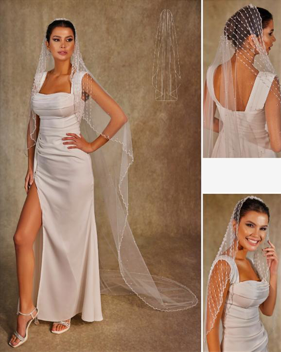 Lace Edge Bridal Veil.24