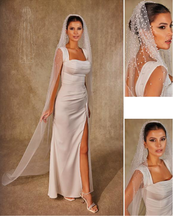 Lace Edge Bridal Veil.26
