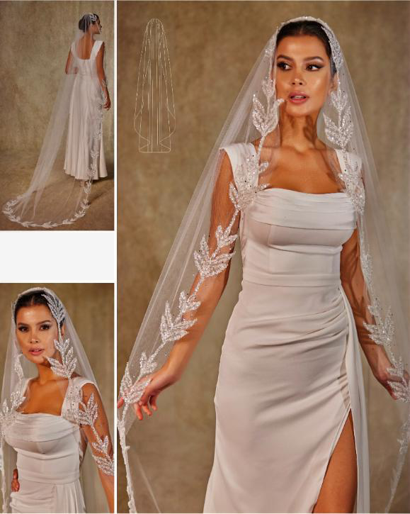 Lace Edge Bridal Veil.2