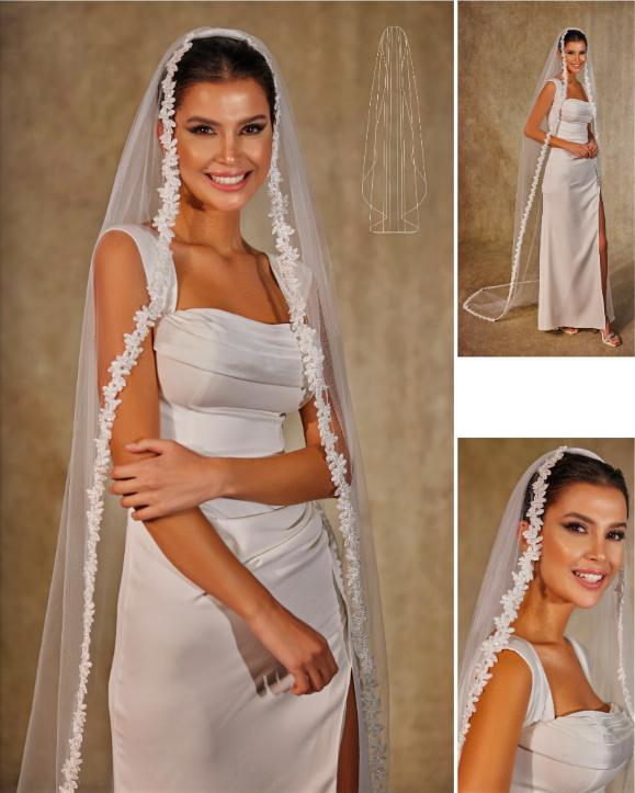 Lace Edge Bridal Veil.3