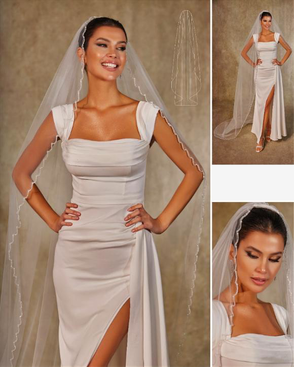 Lace Edge Bridal Veil.30