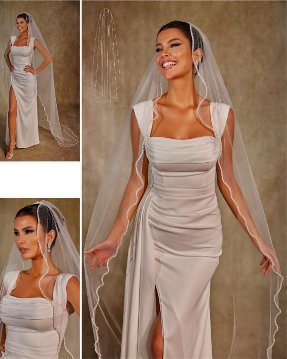 Lace Edge Bridal Veil.31