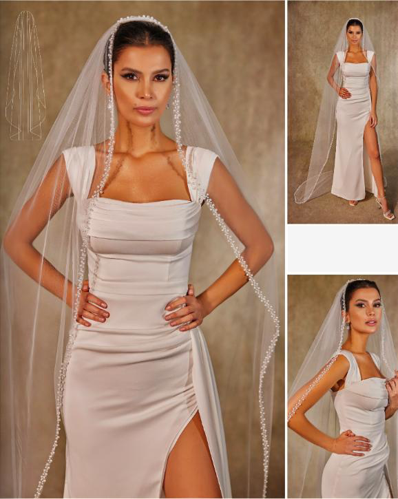 Lace Edge Bridal Veil.32