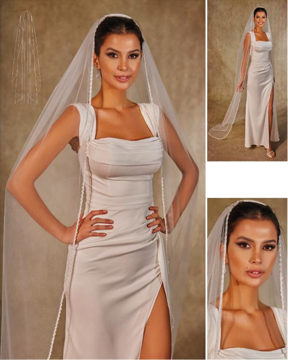 Lace Edge Bridal Veil.34