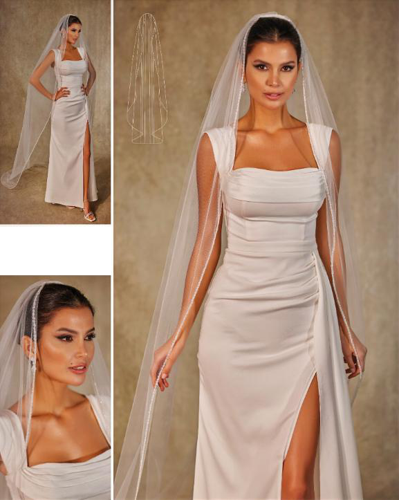 Lace Edge Bridal Veil.35