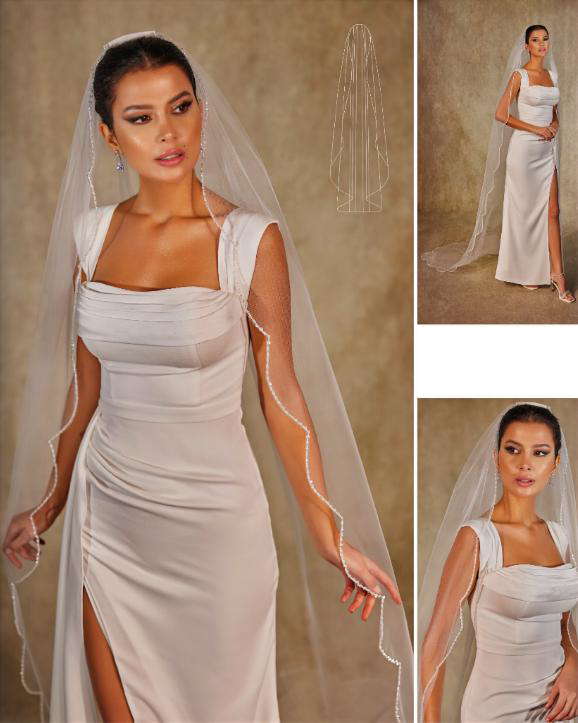 Lace Edge Bridal Veil.8